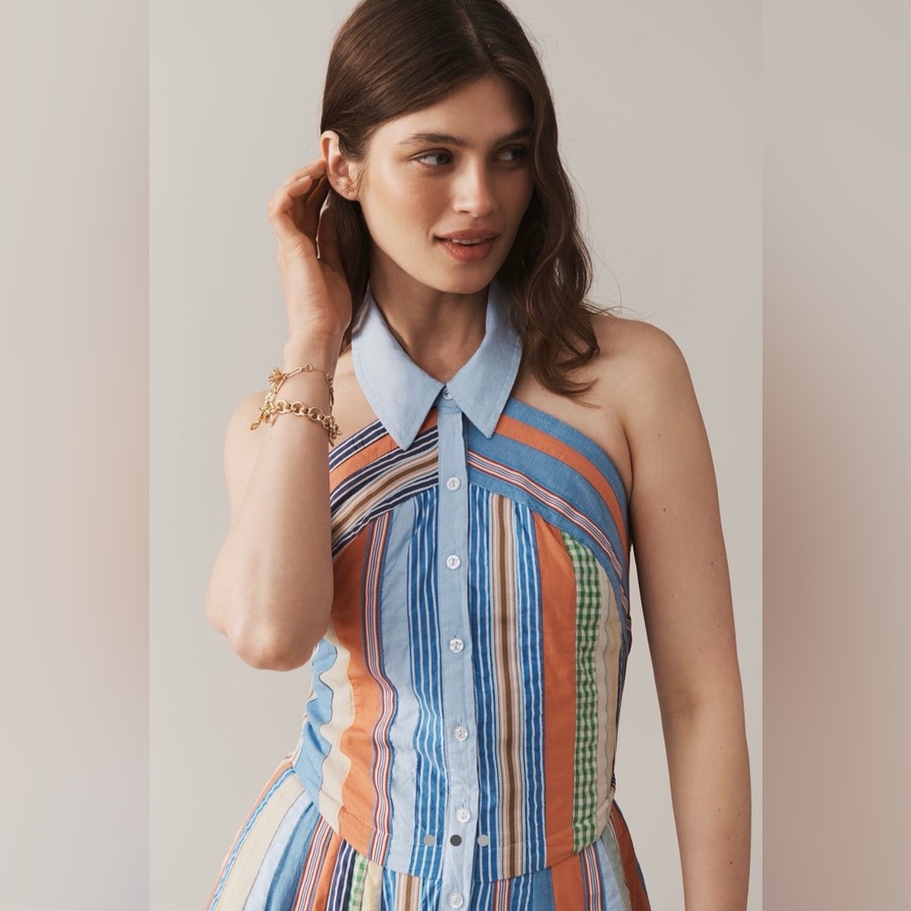 🩷Firm Price🩷 Maeve Collared Halter Shirt Dress - Picture 4 of 15